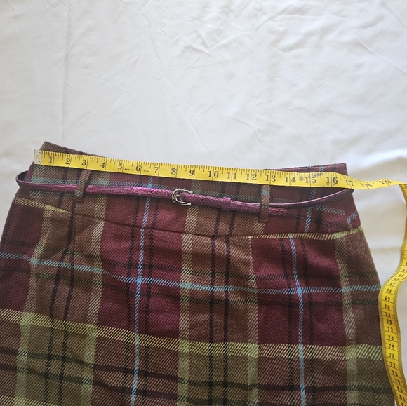 Daniel Cremieux Plaid Mini Skirt  12 - Picture 4 of 6